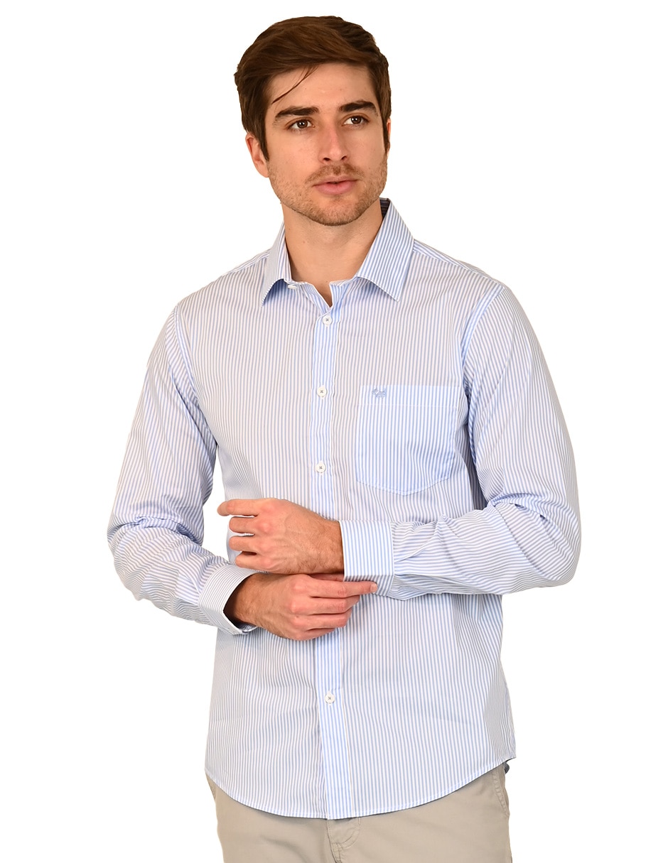 Camisa casual de algodón manga larga para hombre Camisa casual de algodón manga larga para hombre