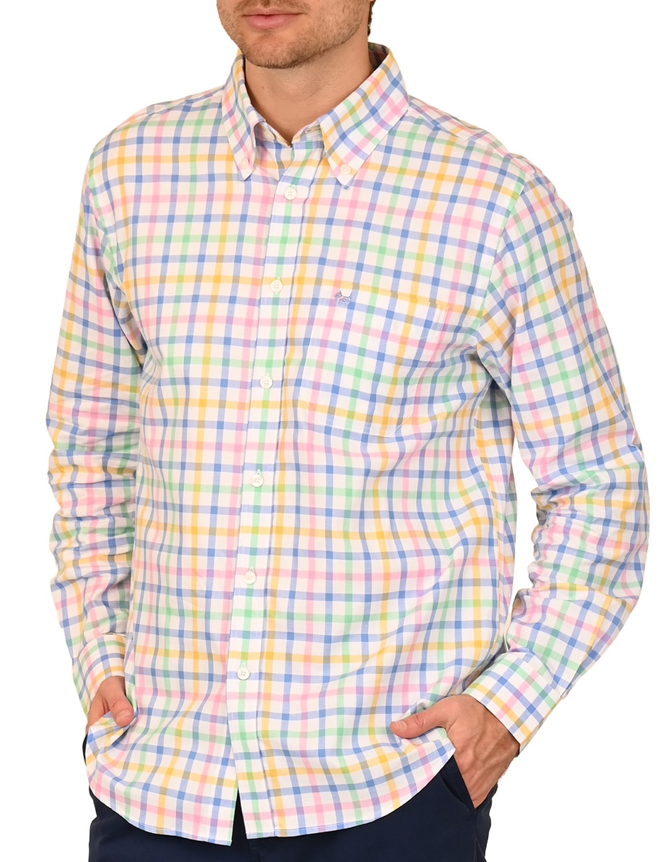 Camisa casual de algodón manga larga para hombre 4