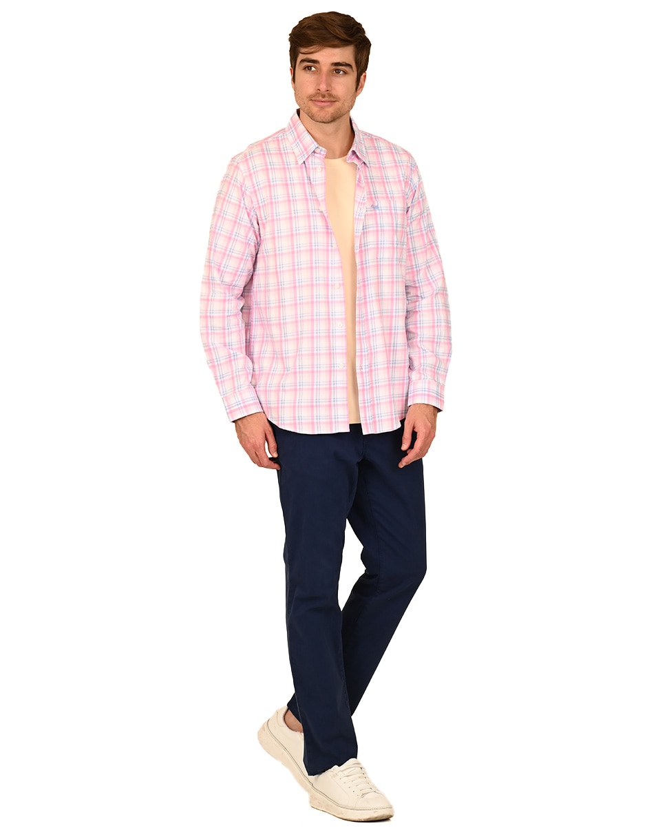 Sobrecamisa casual de algodón manga larga para hombre 2