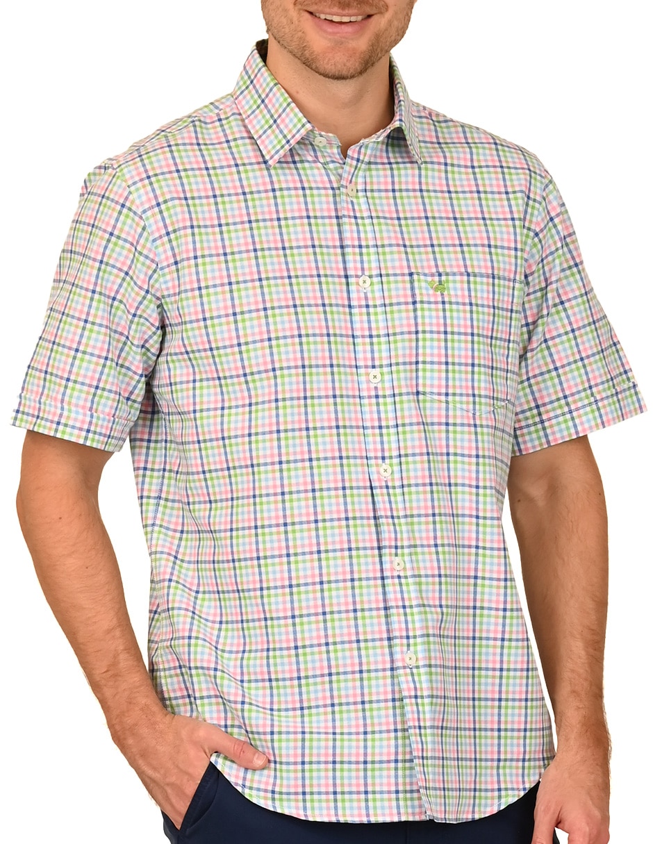 Camisa casual de algodón manga corta para hombre 4