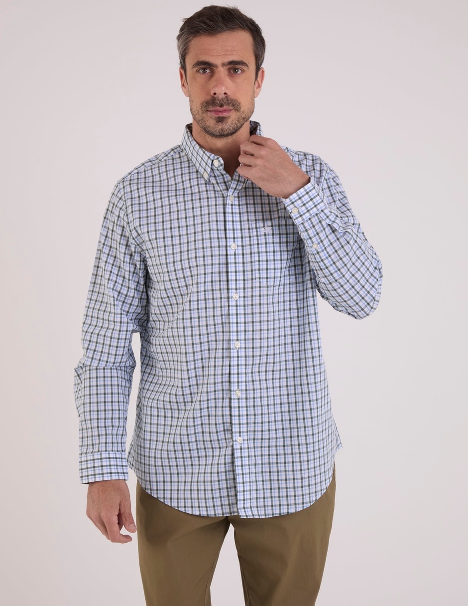 Camisa de vestir de algodón manga larga para hombre 2