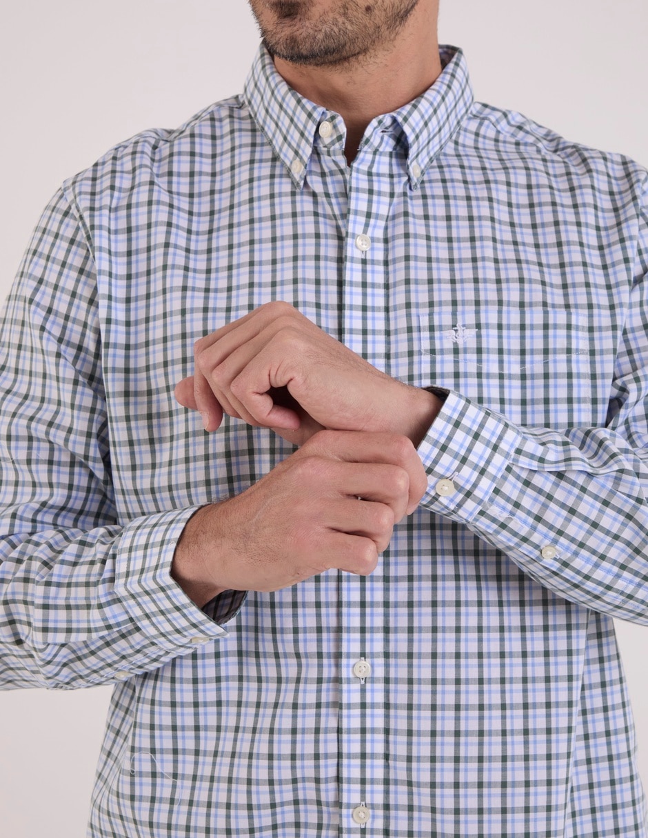 Camisa de vestir de algodón manga larga para hombre 5