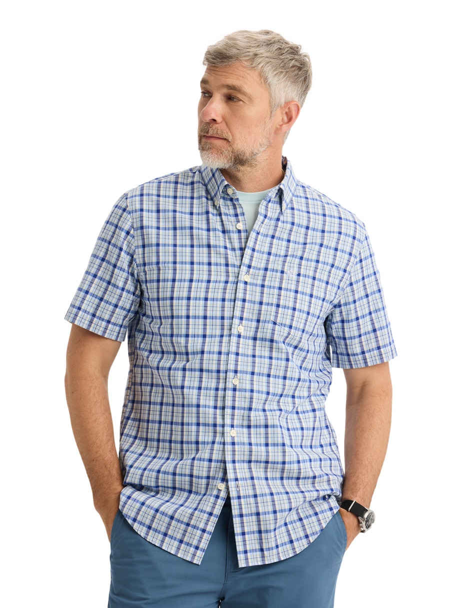 Camisa casual de algodón manga corta para hombre 3