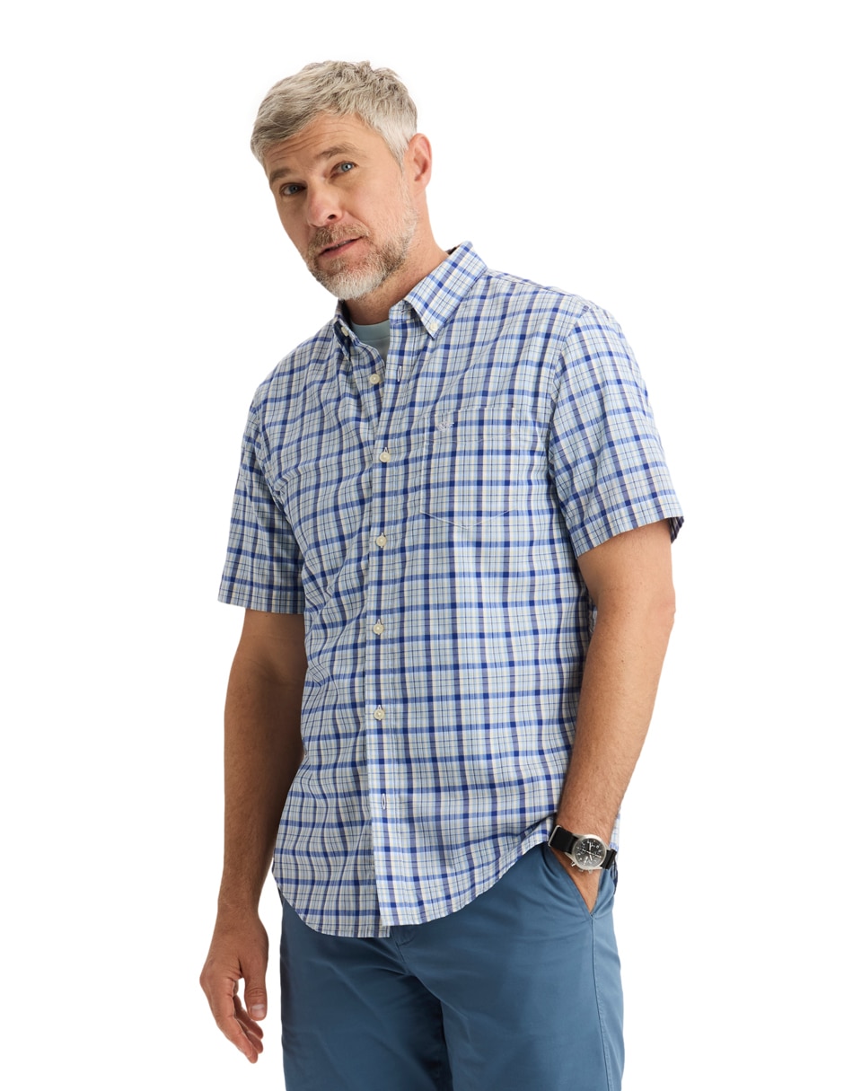 Camisa casual de algodón manga corta para hombre 5