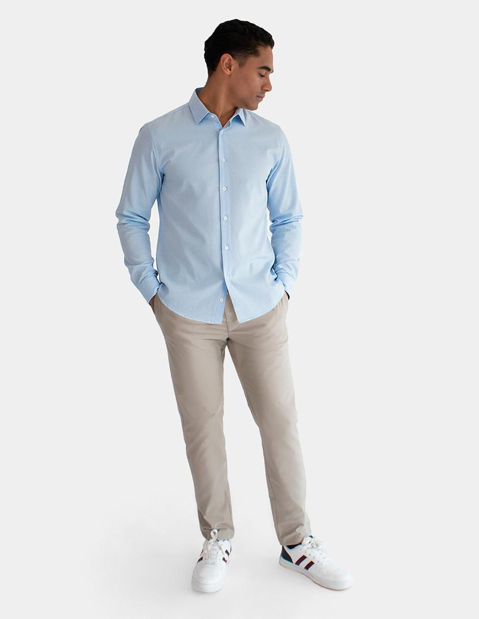 Camisa casual manga larga para hombre 3