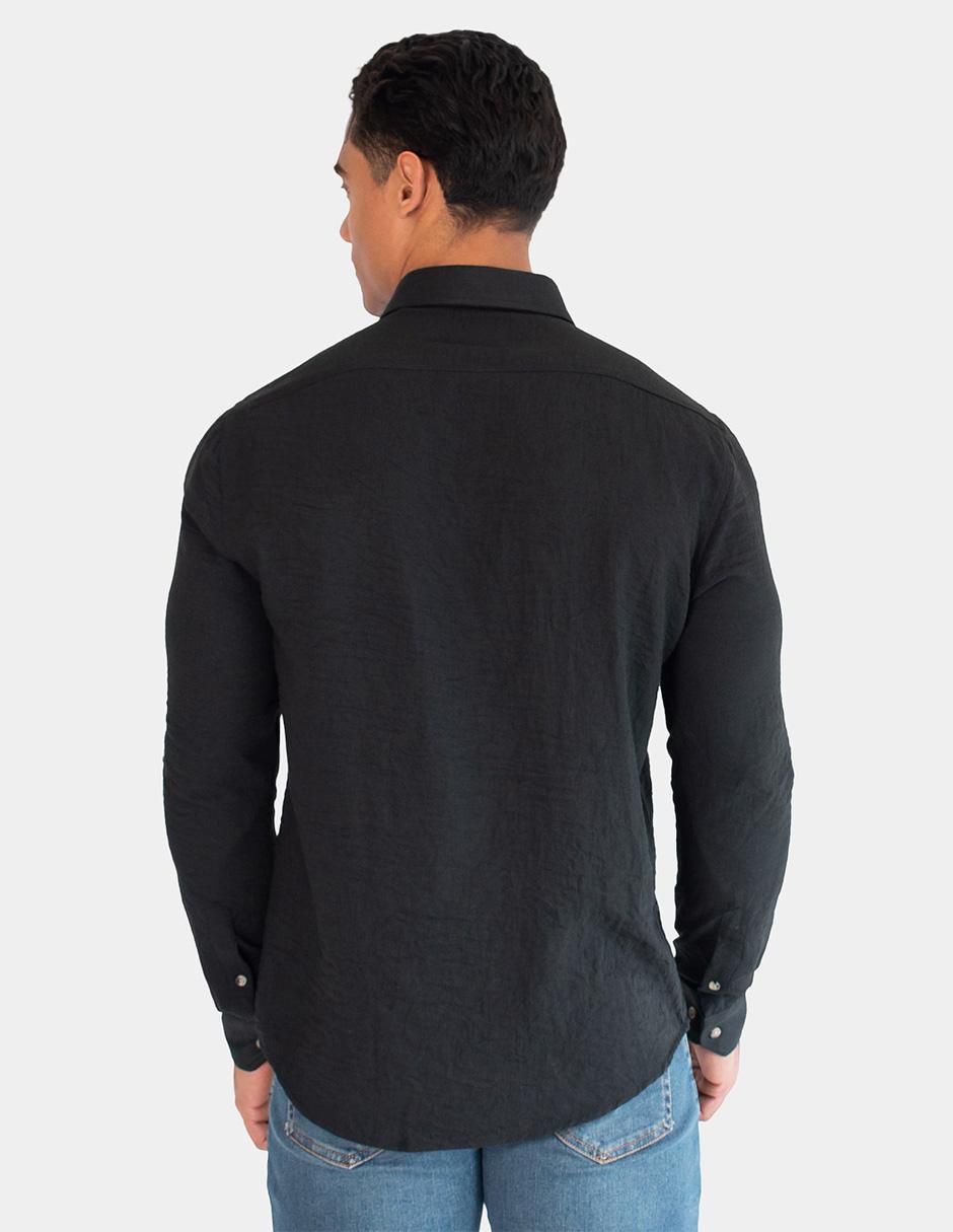 "camisa/sobrecamisa" casual generra "de" (si aplica) poliéster "manga" larga "para hombre"