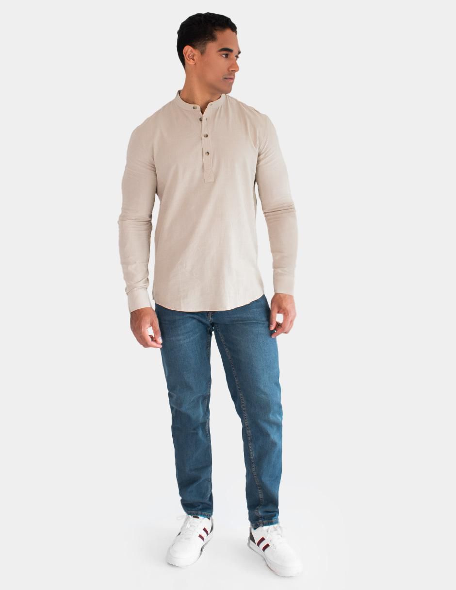 "camisa/sobrecamisa" casual generra "de" (si aplica) mezcla de materiales "manga" larga "para hombre"