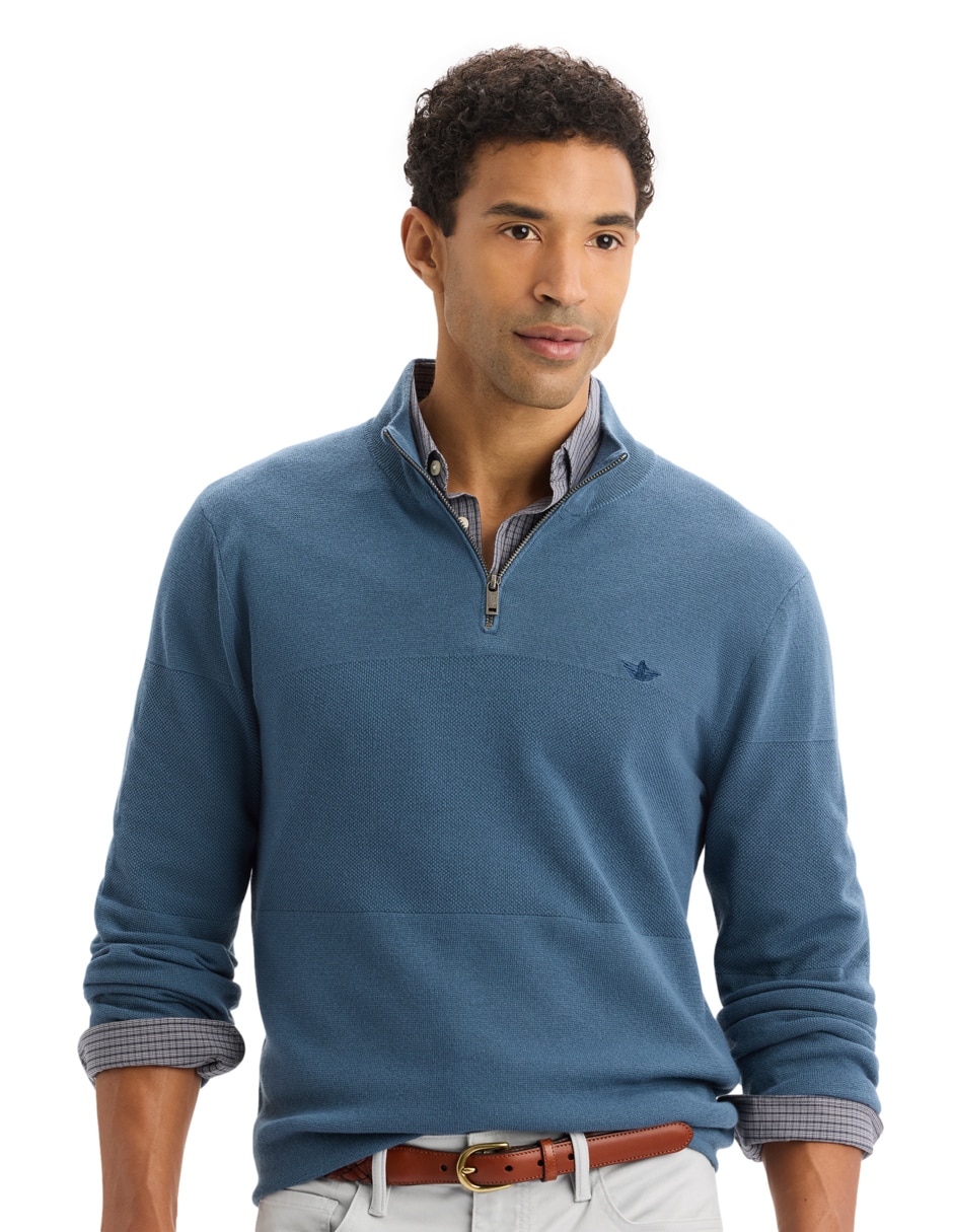 Suéter cuello con cierre para hombre 4