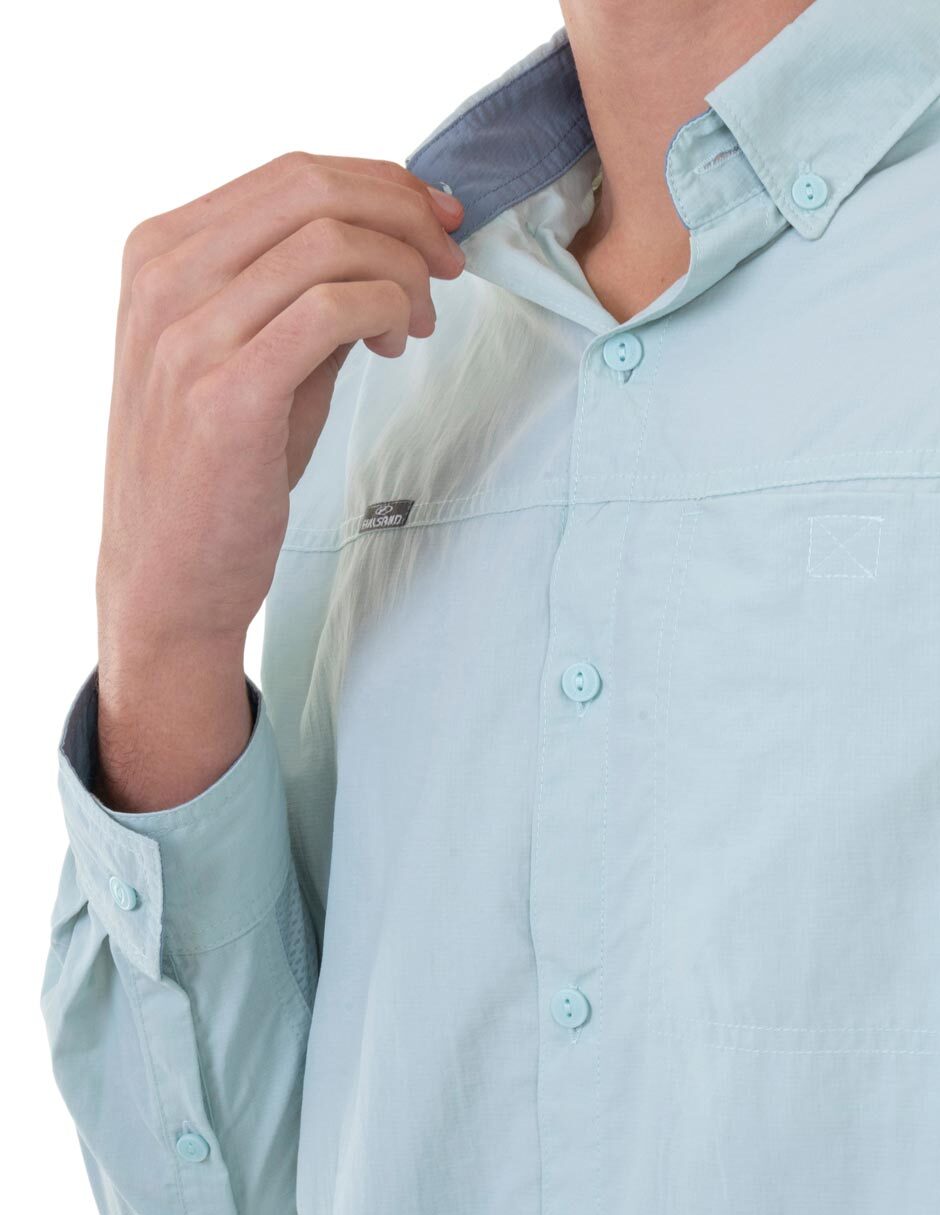 Camisa casual manga larga para hombre 4