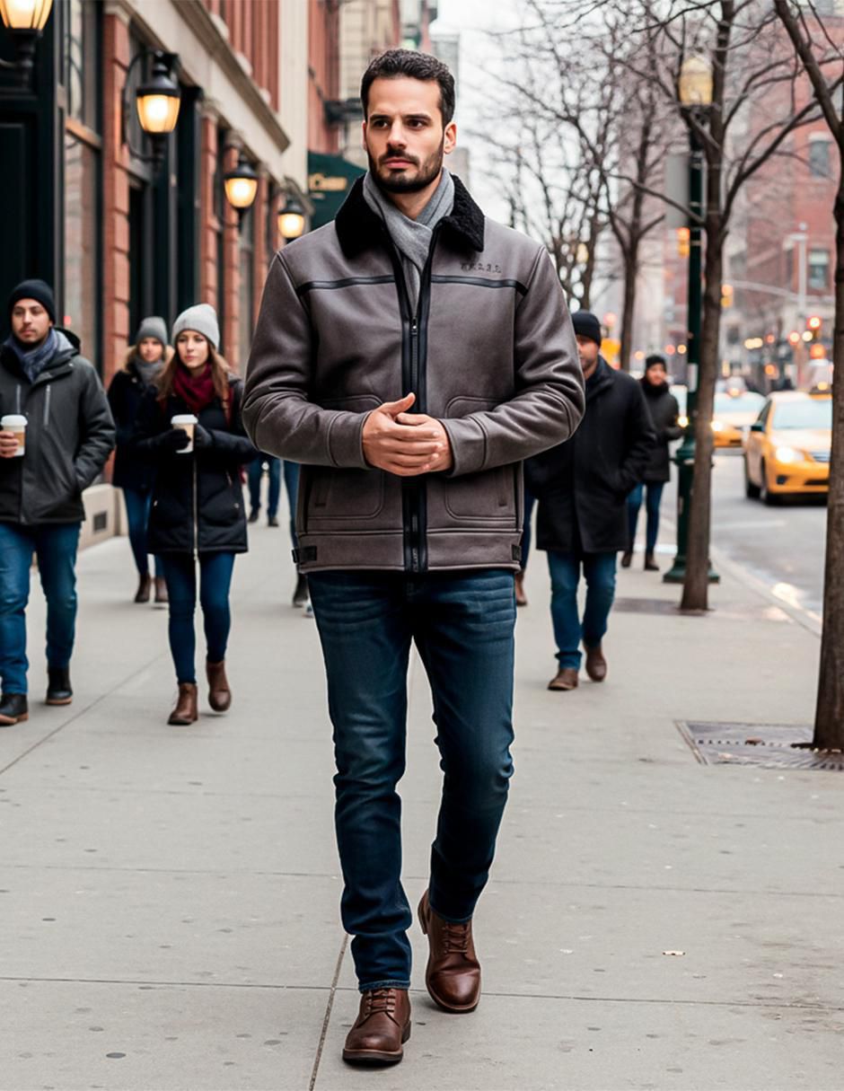Chamarra casual con bolsillos para hombre 3
