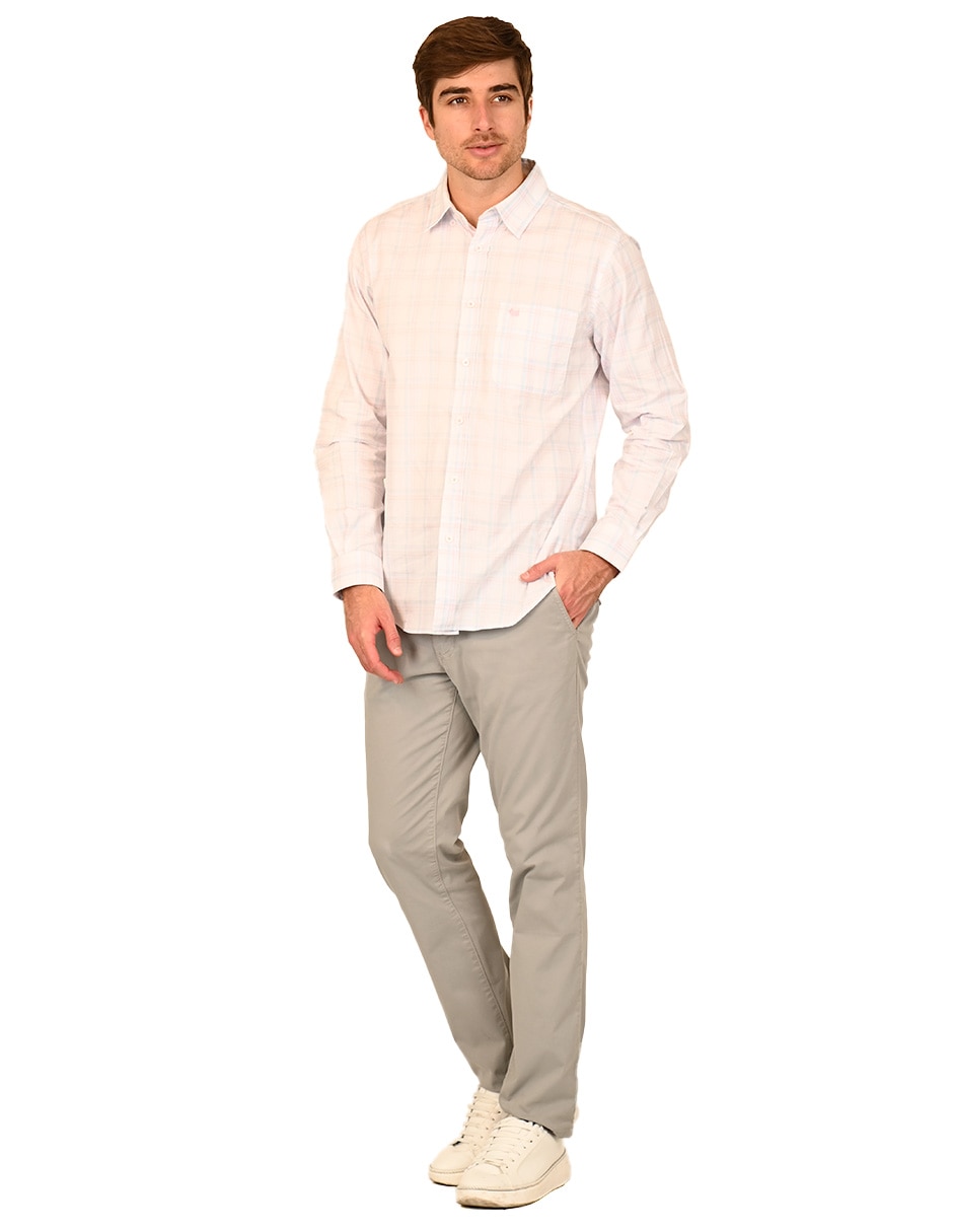 Camisa casual de algodón manga larga para hombre 2