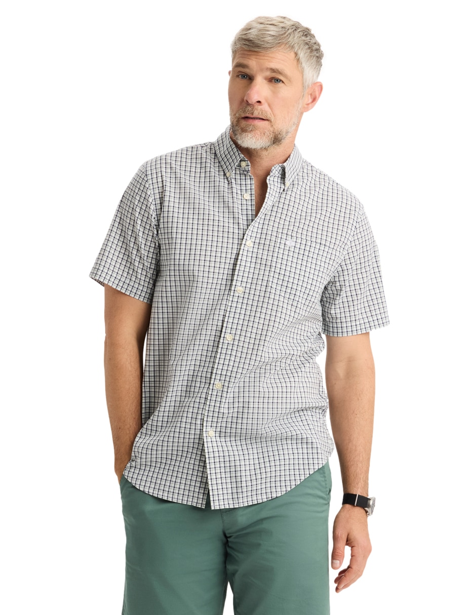 Camisa casual de algodón manga corta para hombre 1