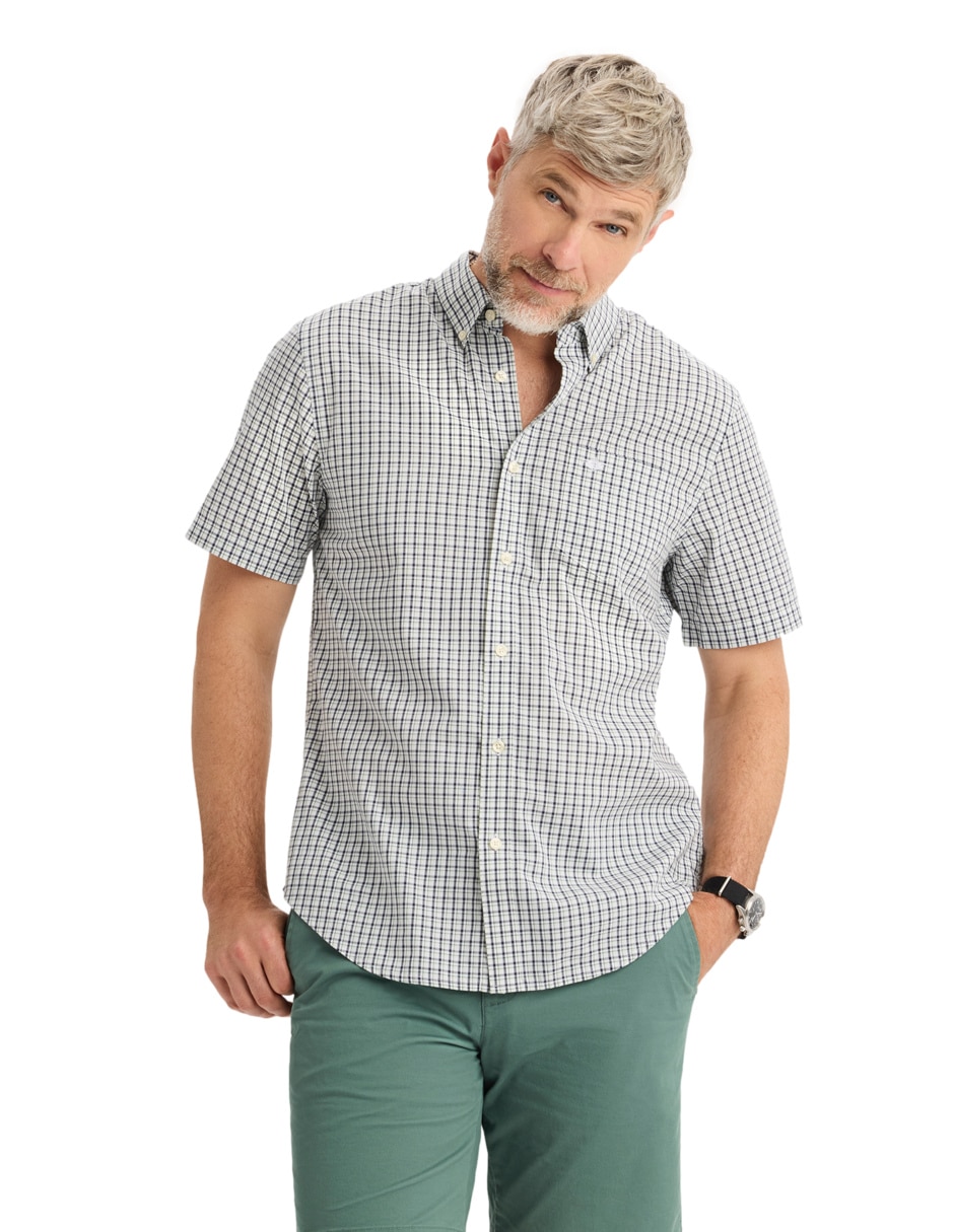 Camisa casual de algodón manga corta para hombre 3