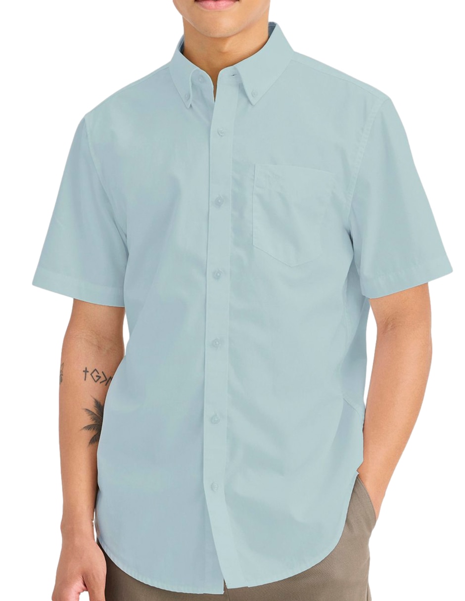 Camisa casual de algodón manga corta para hombre 2
