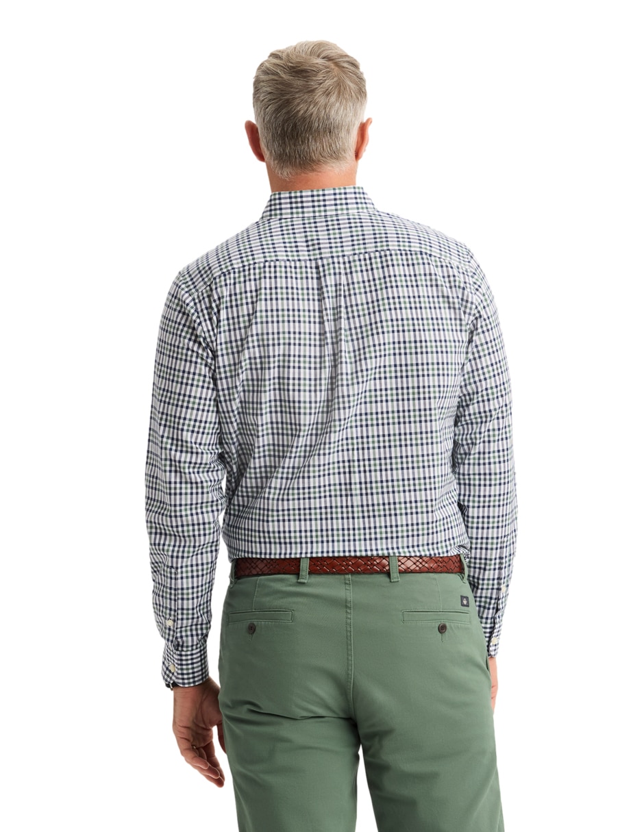 Camisa de vestir de algodón manga larga para hombre 2