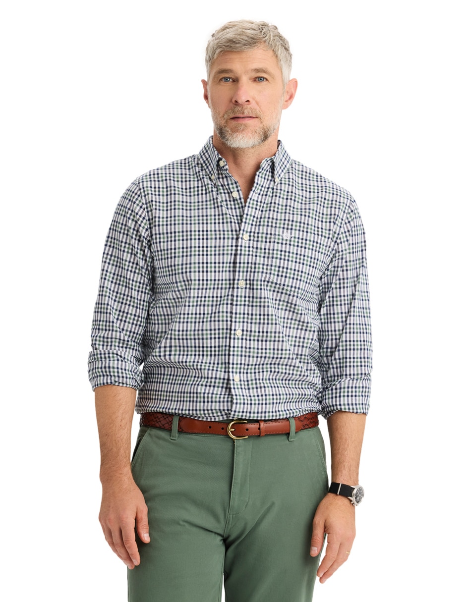 Camisa de vestir de algodón manga larga para hombre 3
