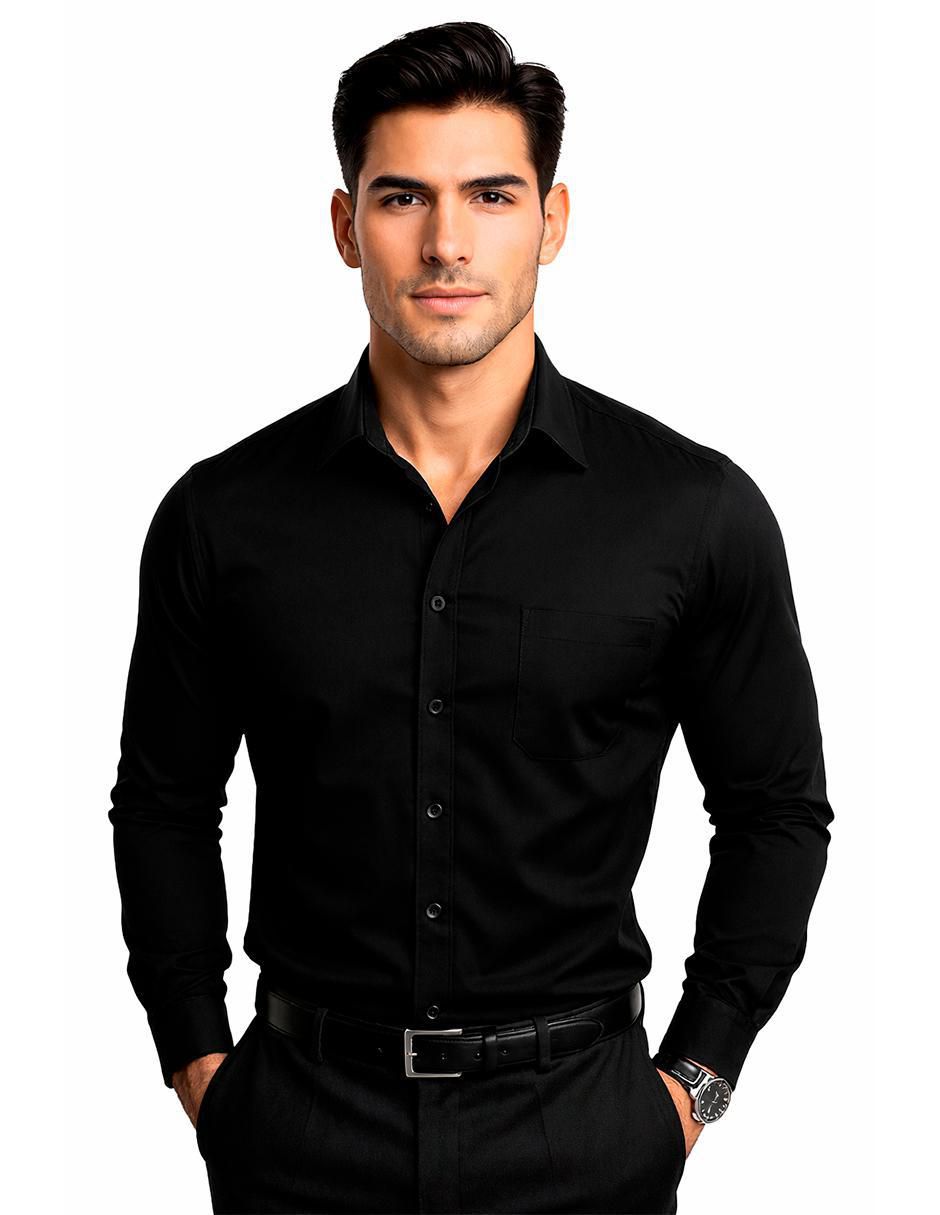 Camisa casual manga larga para hombre 2