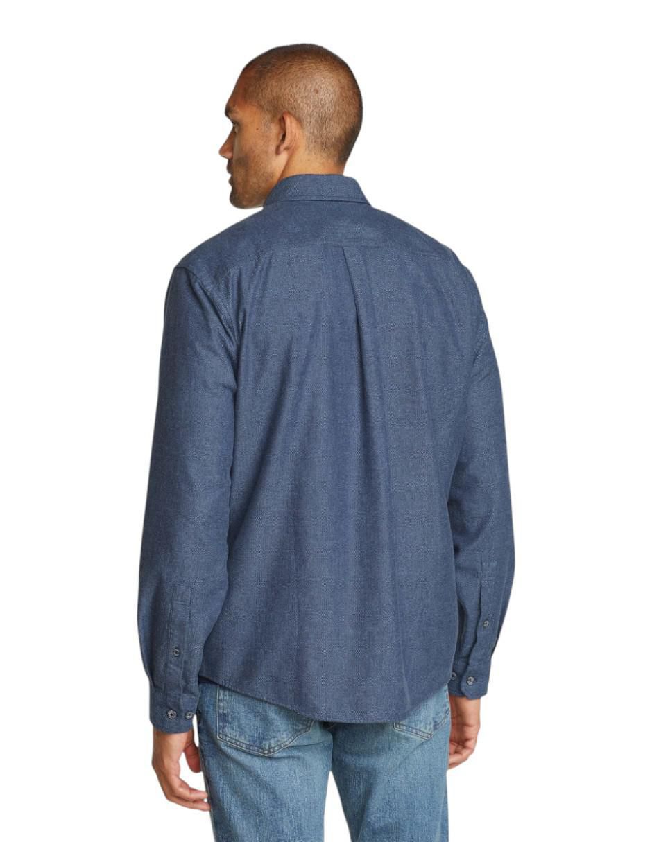 "camisa/sobrecamisa" casual eddie bauer "de" (si aplica) algodón "manga" larga "para hombre"