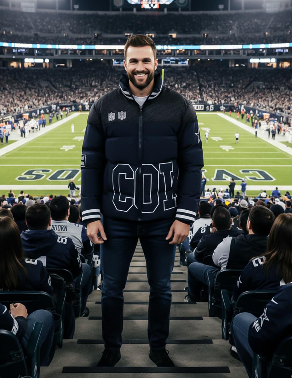 Chamarra acolchada Dallas Cowboys con bolsillos para hombre 3