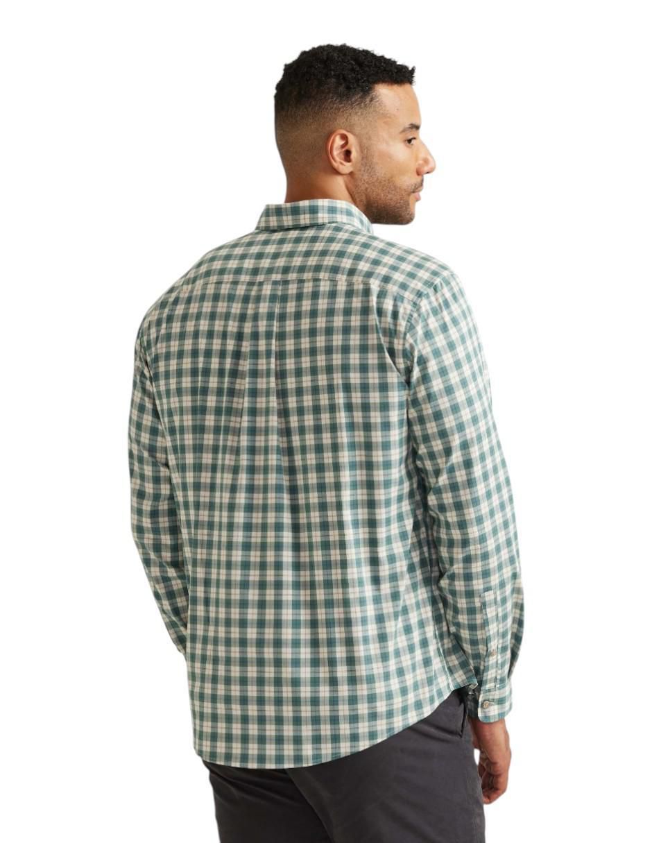 "camisa/sobrecamisa" casual eddie bauer "de" (si aplica) algodón "manga" larga "para hombre"