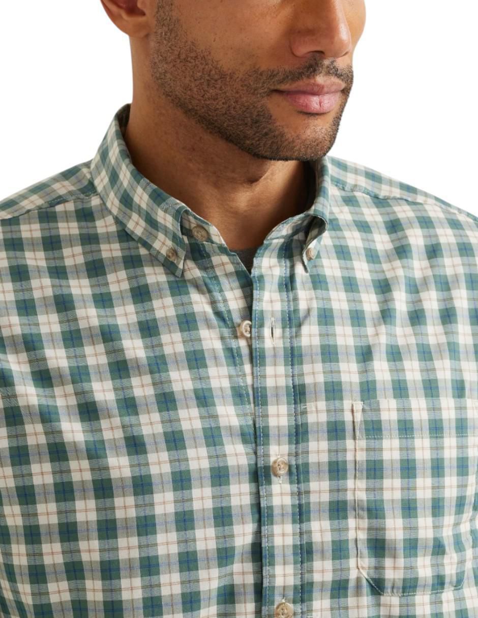 "camisa/sobrecamisa" casual eddie bauer "de" (si aplica) algodón "manga" larga "para hombre"
