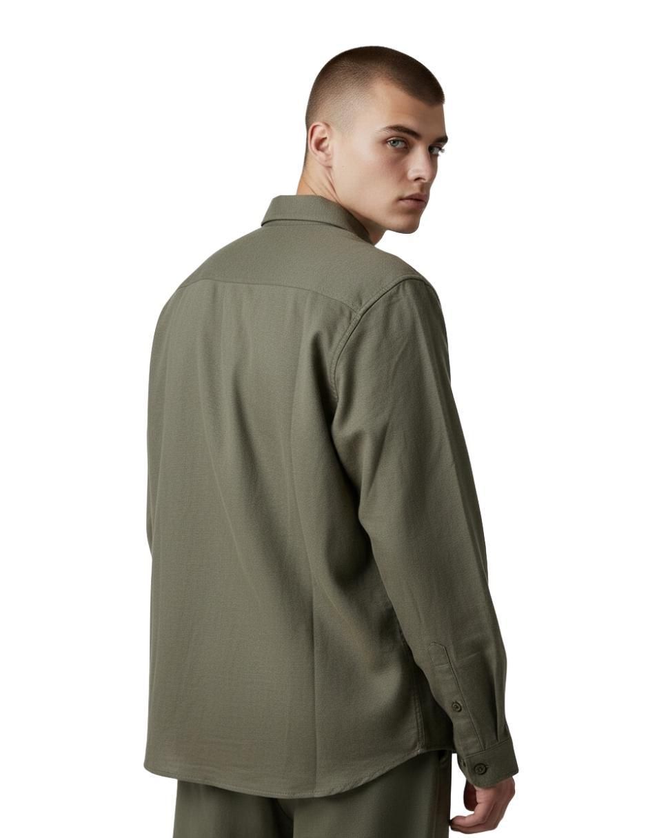 Camisa casual manga larga para hombre 2