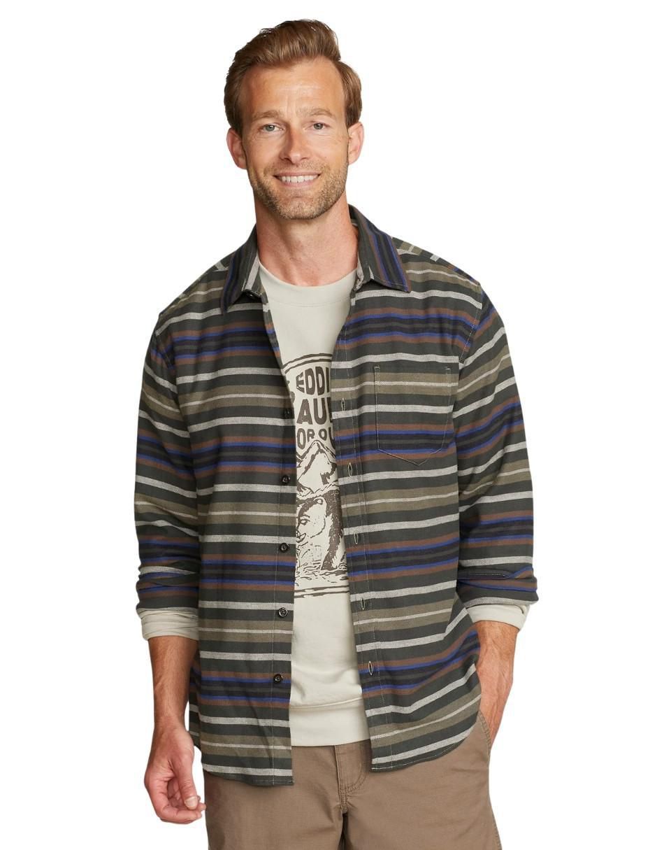 "camisa/sobrecamisa" casual eddie bauer "de" (si aplica) algodón y spandex "manga" larga "para hombre"