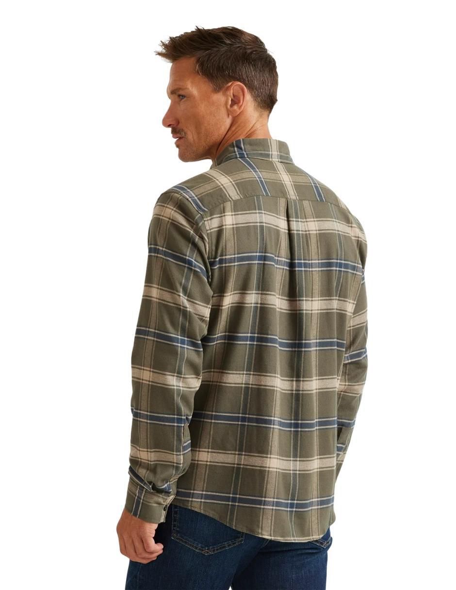 "camisa/sobrecamisa" casual eddie bauer "de" (si aplica) algodón y spandex "manga" larga "para hombre"