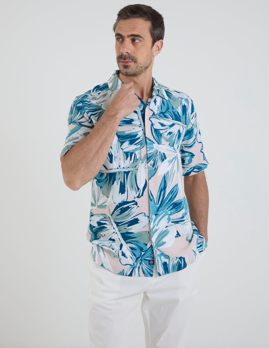Camisa playa manga corta para hombre Camisa playa manga corta para hombre