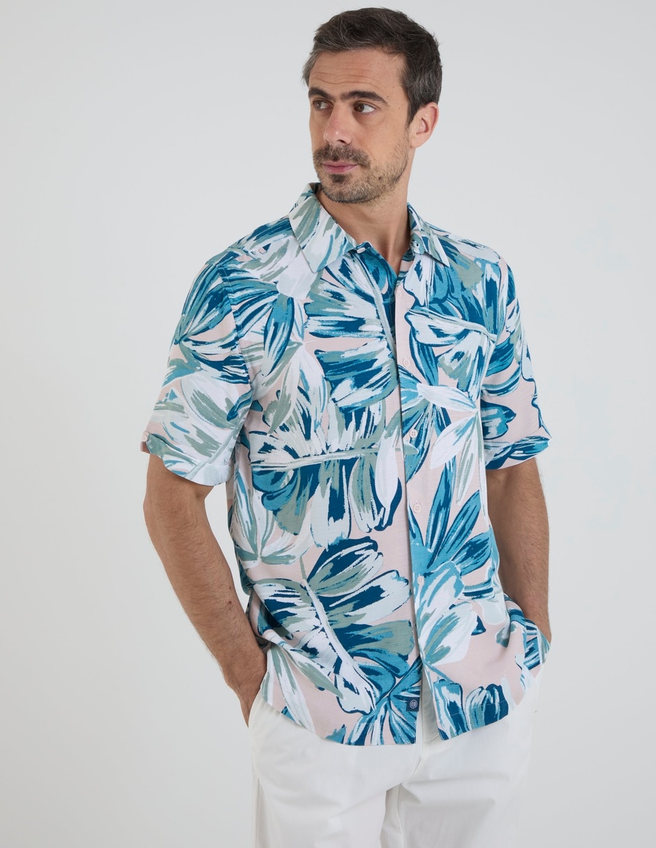 Camisa playa manga corta para hombre 2