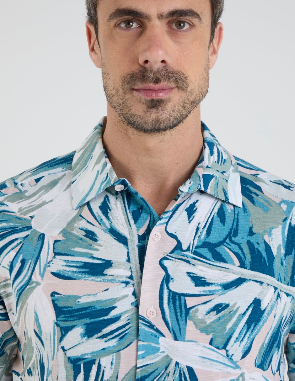 Camisa playa manga corta para hombre 4