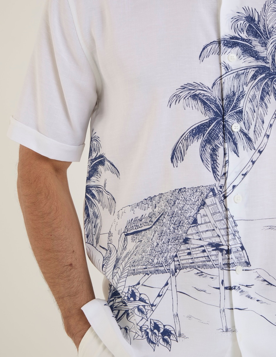 Camisa casual manga corta para hombre 4