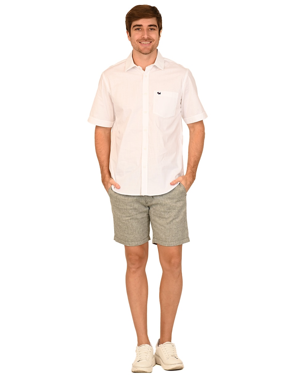 Camisa casual de algodón manga corta para hombre 2
