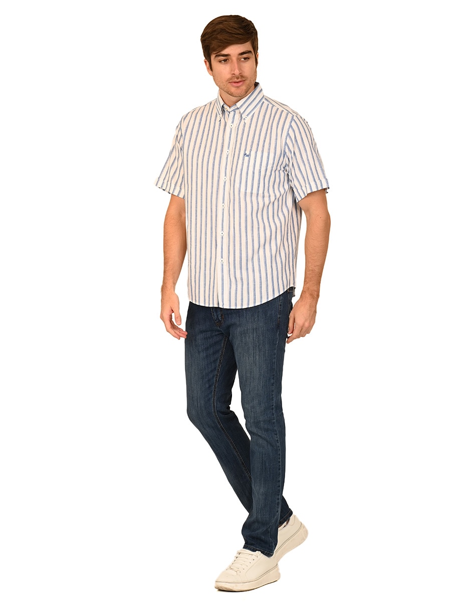Camisa casual de algodón manga corta para hombre 2