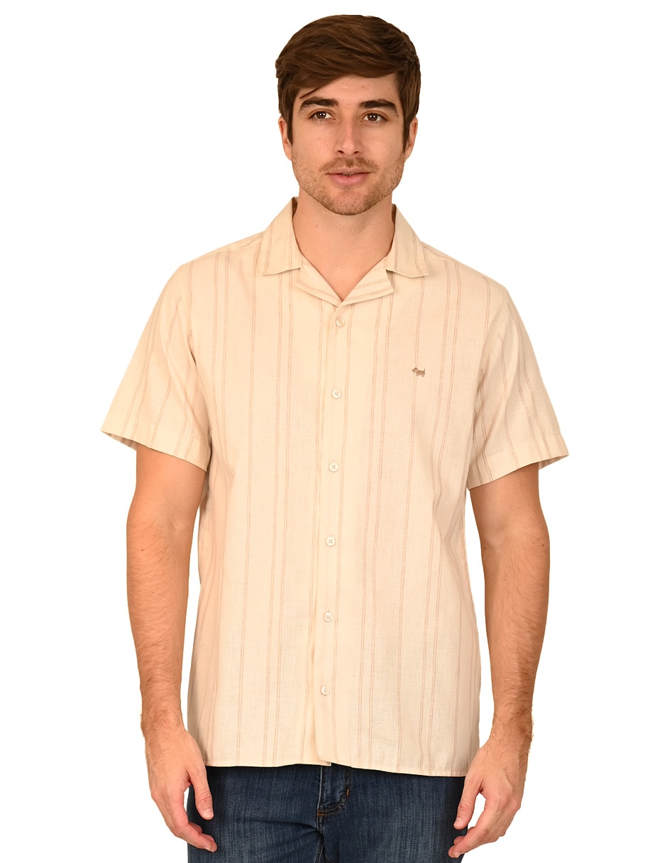 Camisa casual de algodón y poliéster manga corta para hombre Camisa casual de algodón y poliéster manga corta para hombre