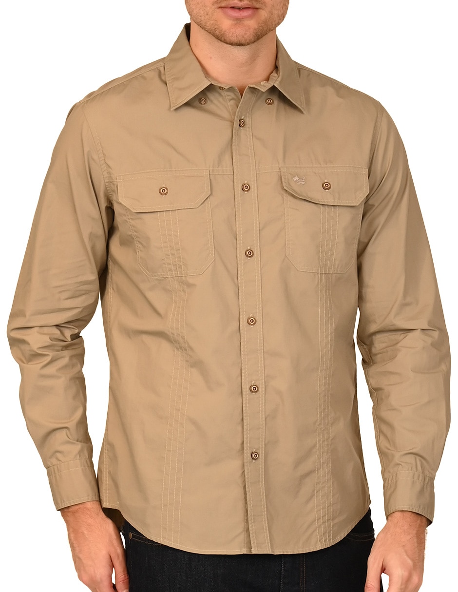 Camisa casual de algodón manga larga para hombre 4
