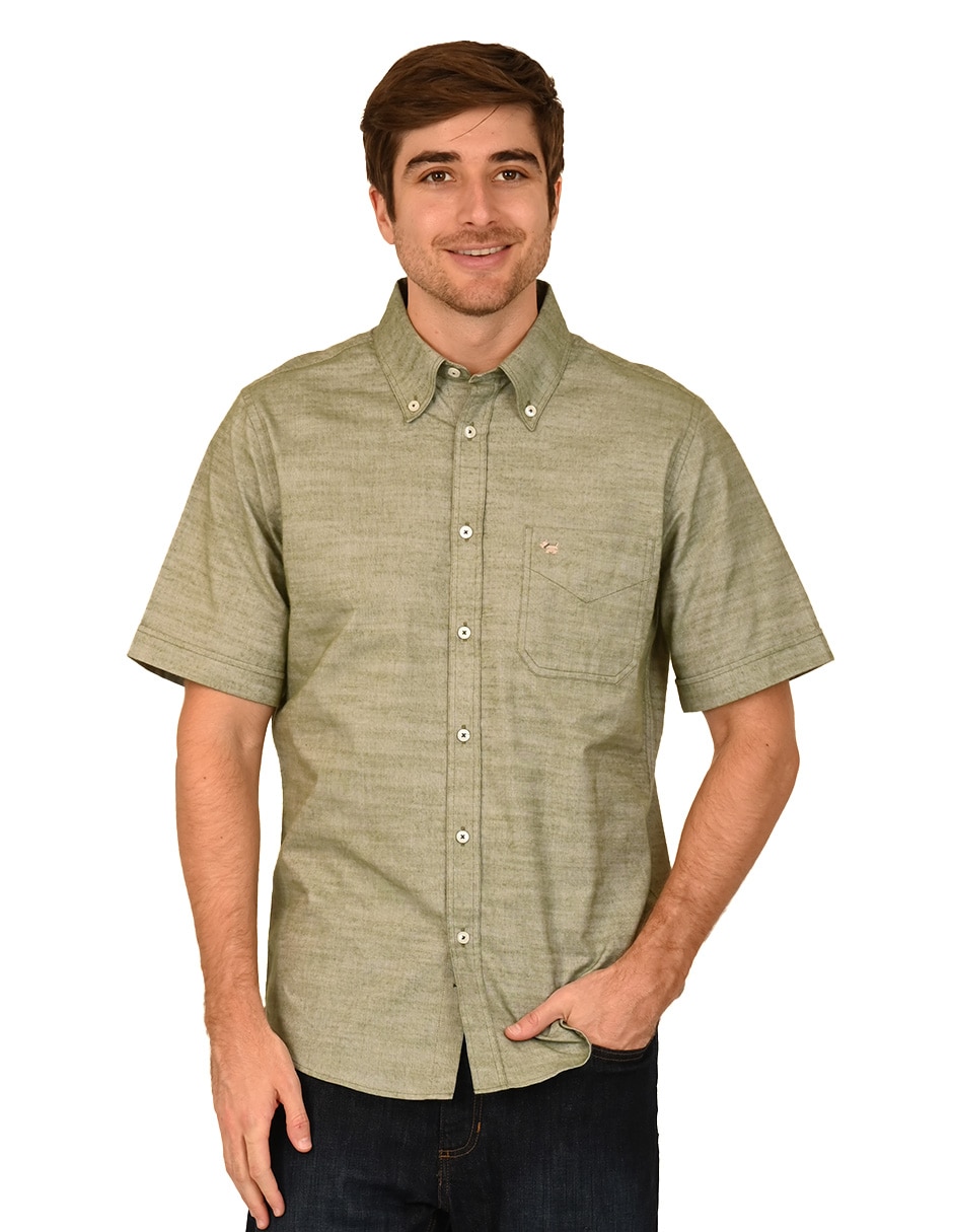 Camisa casual de algodón manga corta para hombre Camisa casual de algodón manga corta para hombre