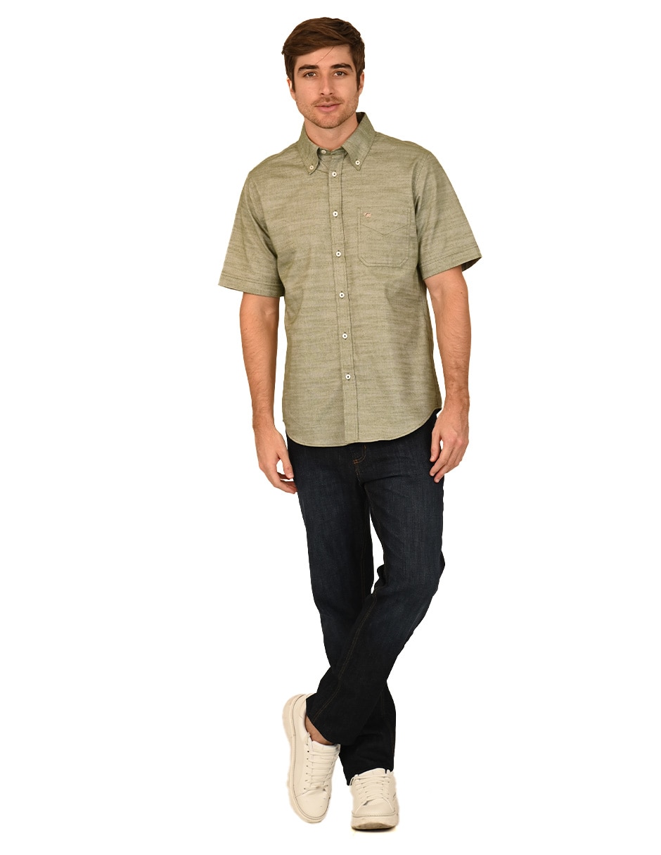 Camisa casual de algodón manga corta para hombre 2