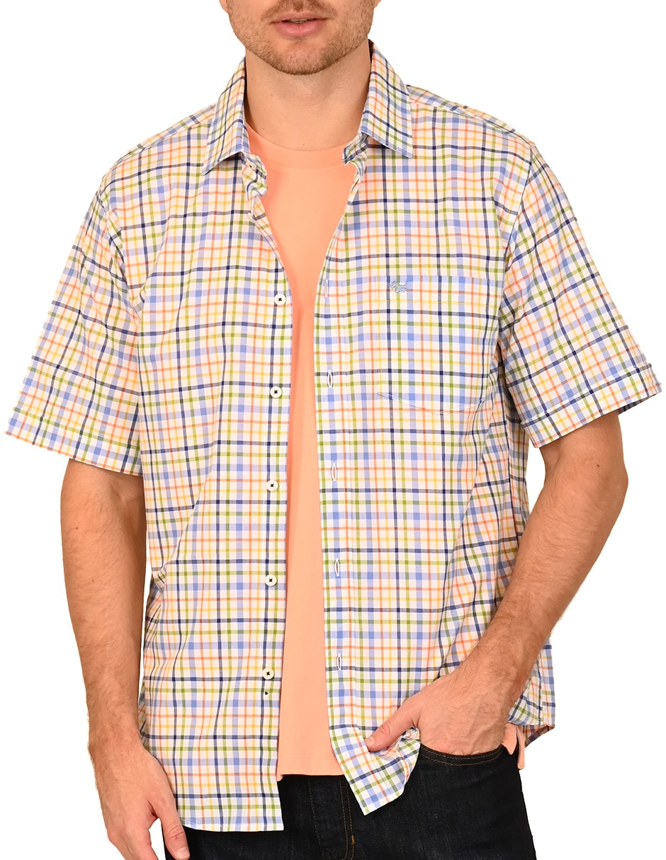 Camisa casual de algodón manga corta para hombre 4