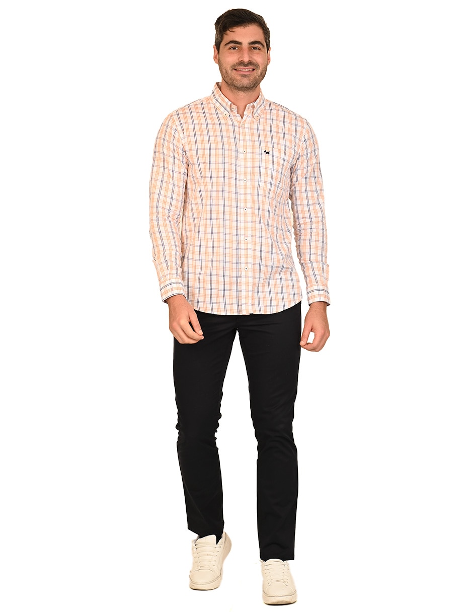 Camisa casual de algodón manga larga para hombre 2
