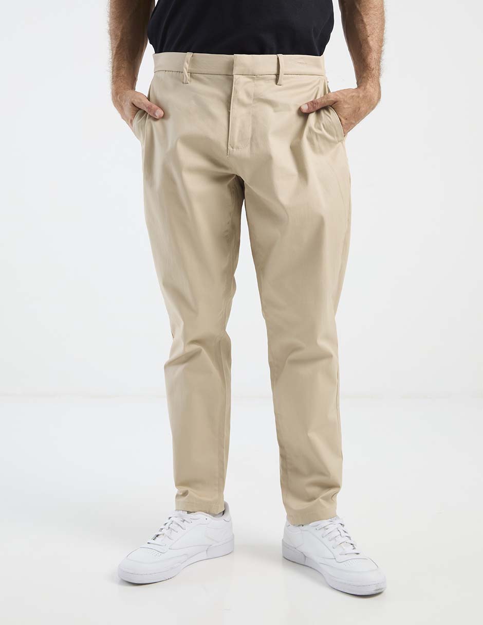 Pantalón casual chino straight de algodón para hombre