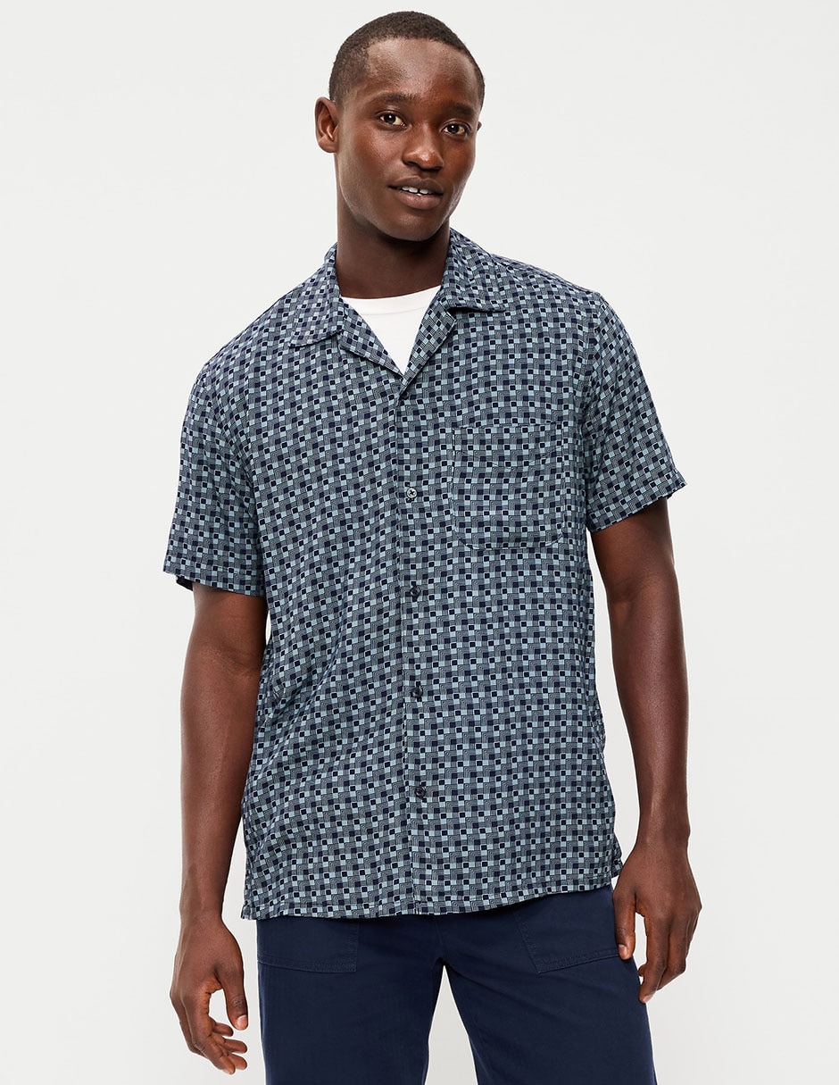 Camisa casual de algodón manga corta para hombre Camisa casual de algodón manga corta para hombre