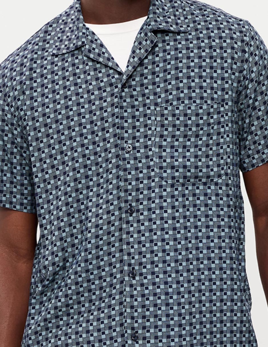 Camisa casual de algodón manga corta para hombre 3