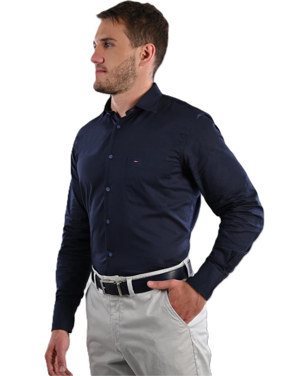 Camisa casual de algodón manga larga para hombre Camisa casual de algodón manga larga para hombre