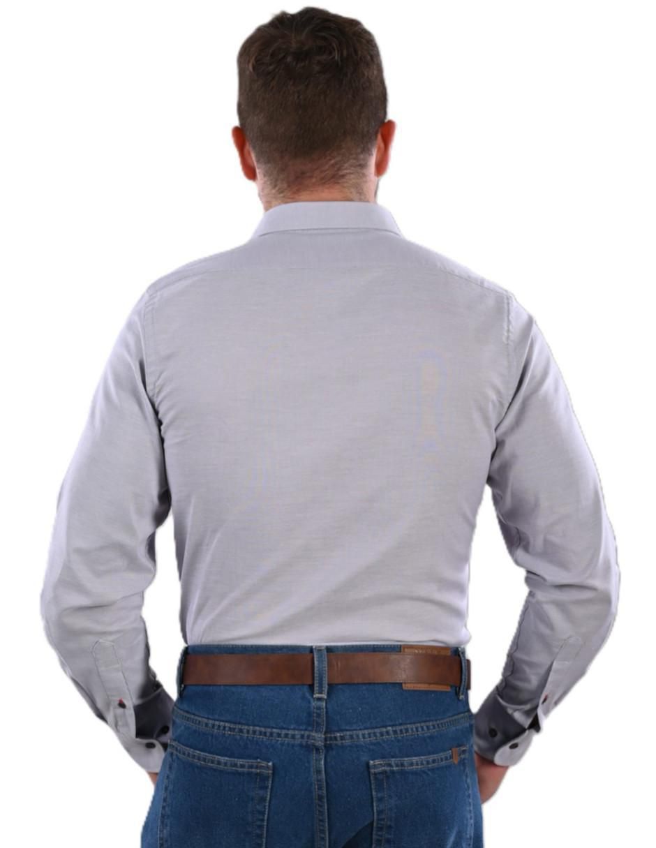 "camisa/sobrecamisa" casual michel blanc "de" (si aplica) algodón "manga" larga "para hombre"