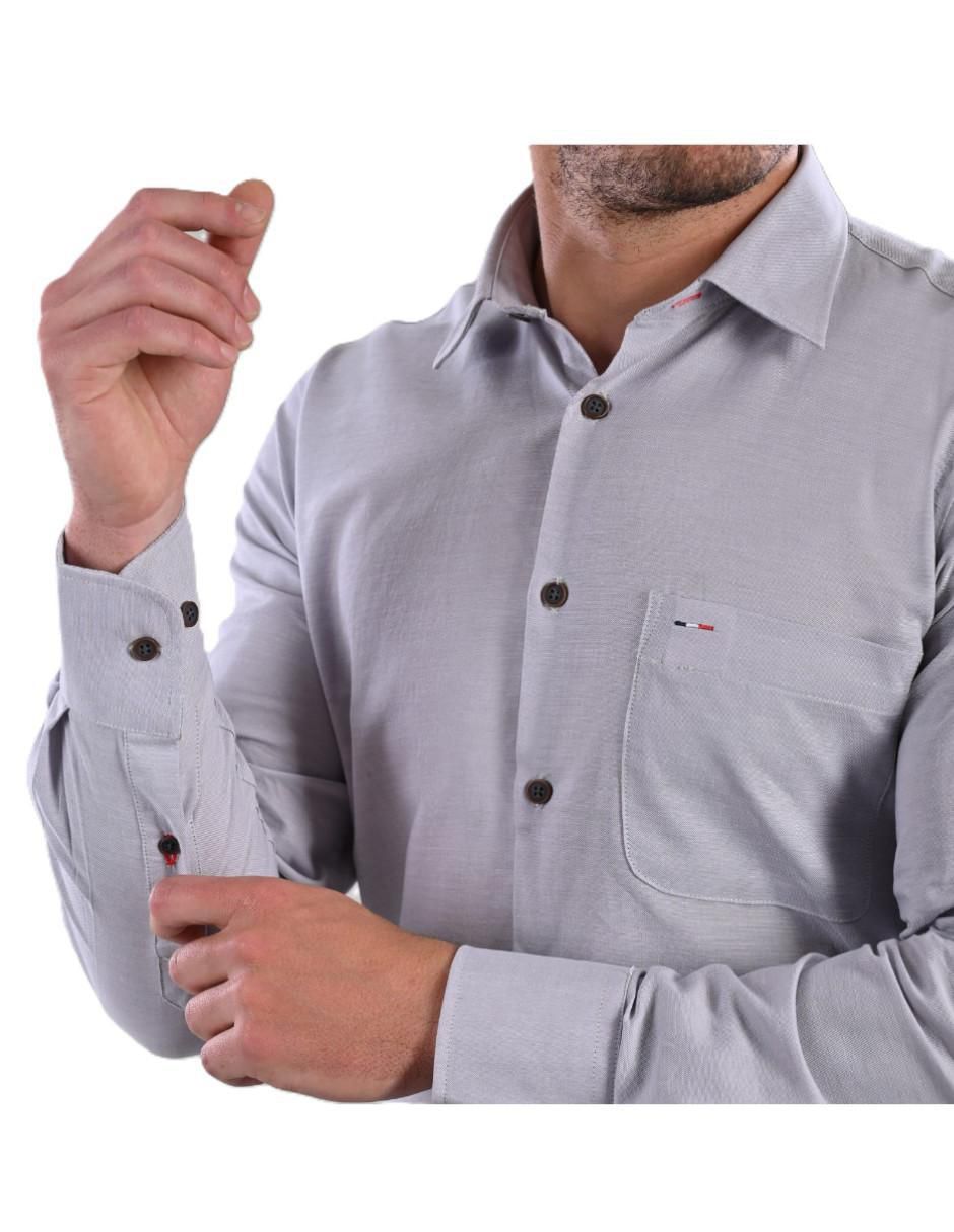 "camisa/sobrecamisa" casual michel blanc "de" (si aplica) algodón "manga" larga "para hombre"