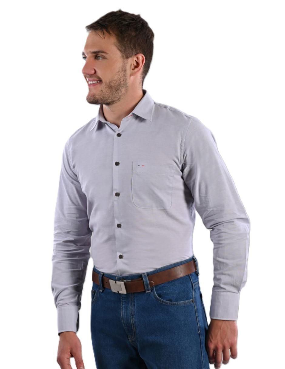 "camisa/sobrecamisa" casual michel blanc "de" (si aplica) algodón "manga" larga "para hombre"