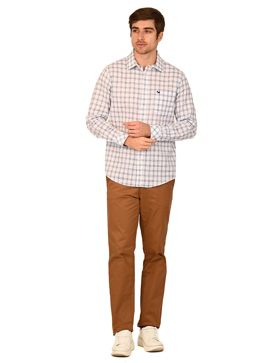 Camisa casual de algodón manga larga para hombre 2