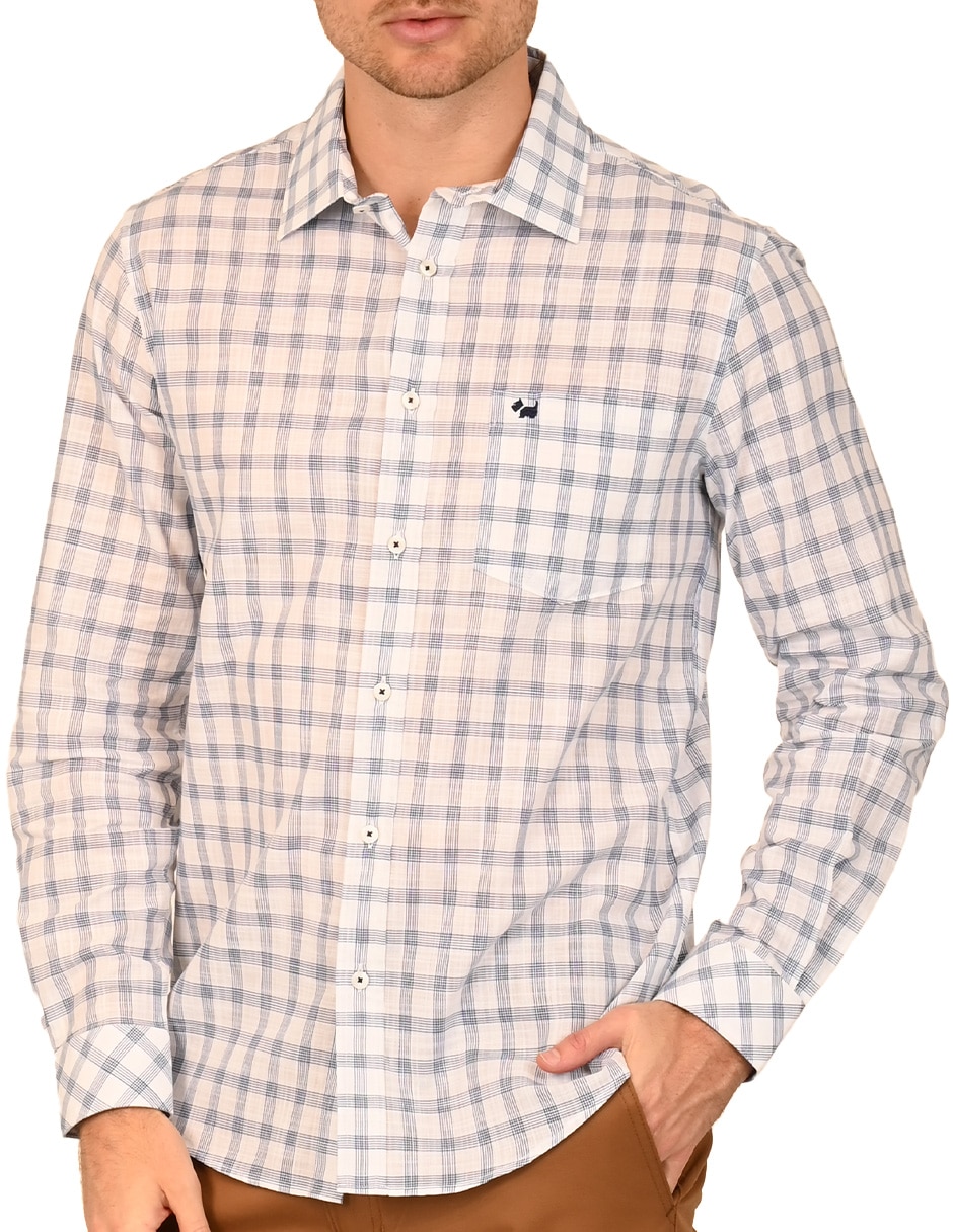 Camisa casual de algodón manga larga para hombre 4
