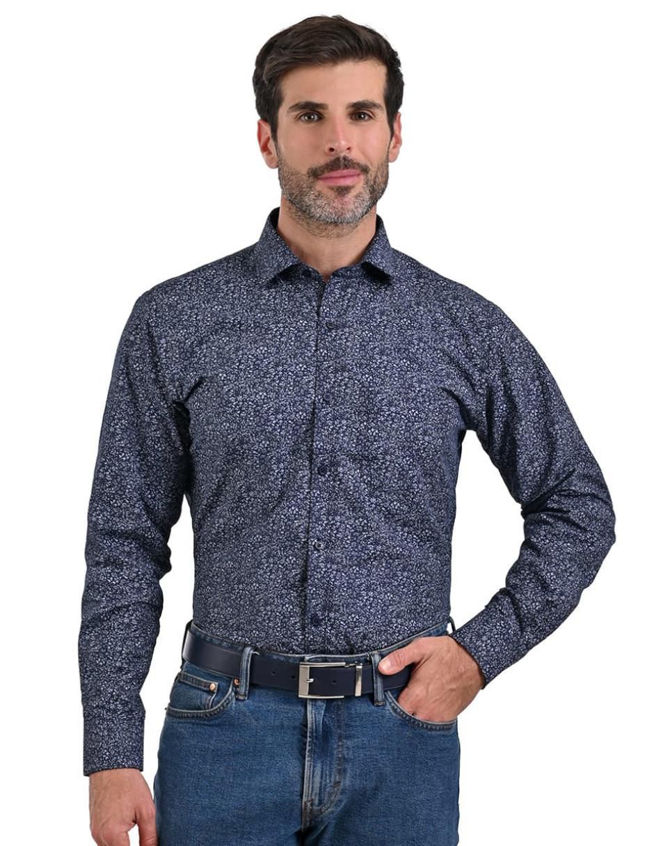 Camisa casual manga larga para hombre